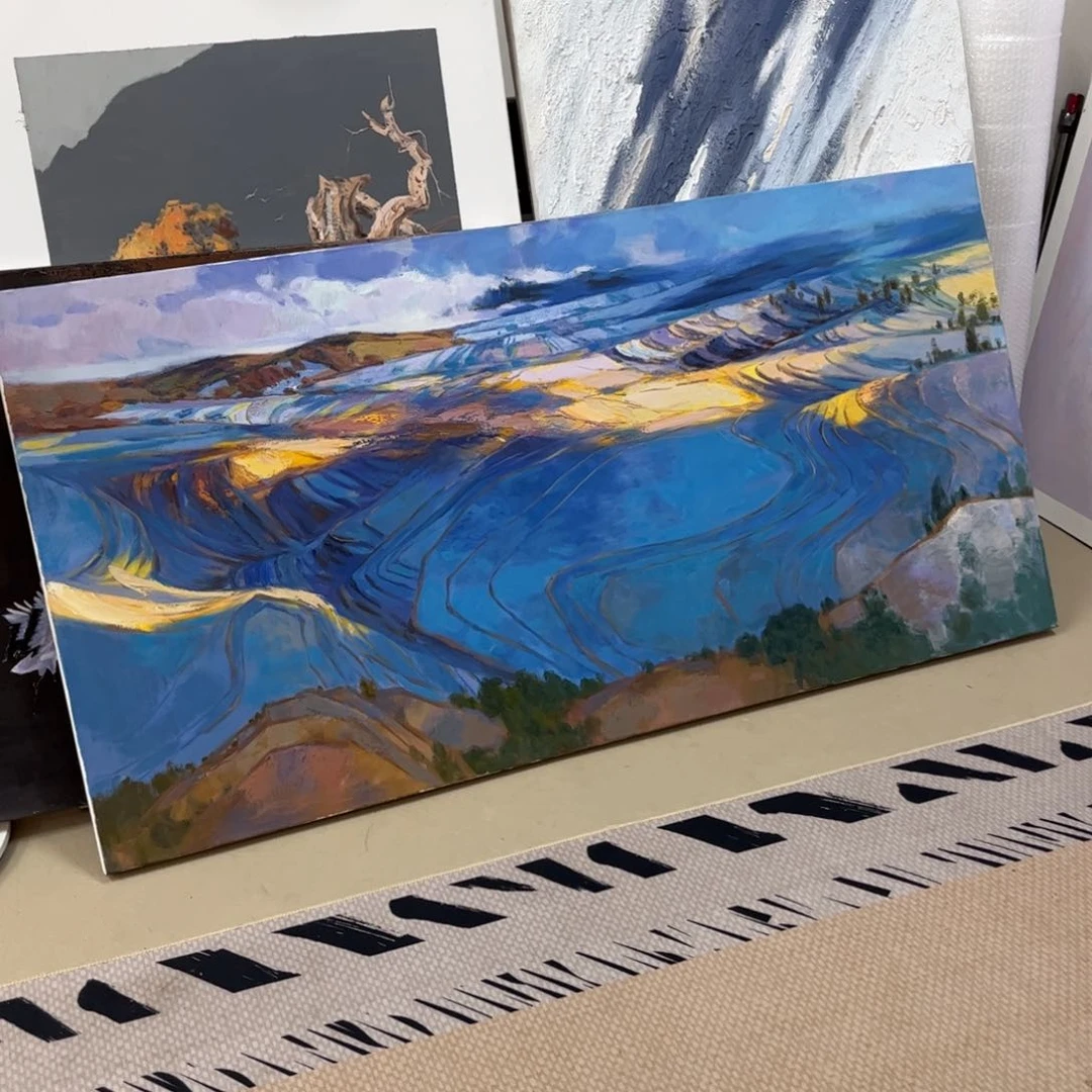 绘画黄振伟老师手绘油画80×160