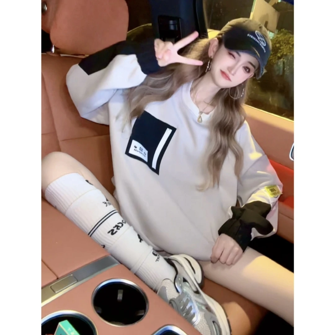 【INCC】2024秋冬新款加绒卫衣美式圆领设计感小众休闲上衣Y186