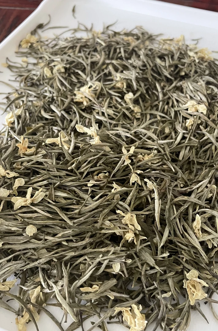 广西横县茉莉花茶浓香型炒花雪竹高品质单芽茶叶绿茶