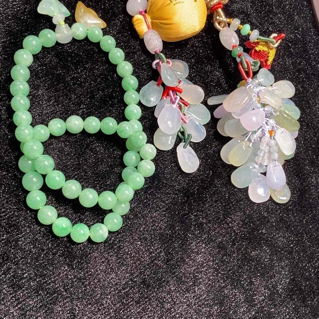 【闪购商品】翡翠项链包挂手机挂未镶嵌玉