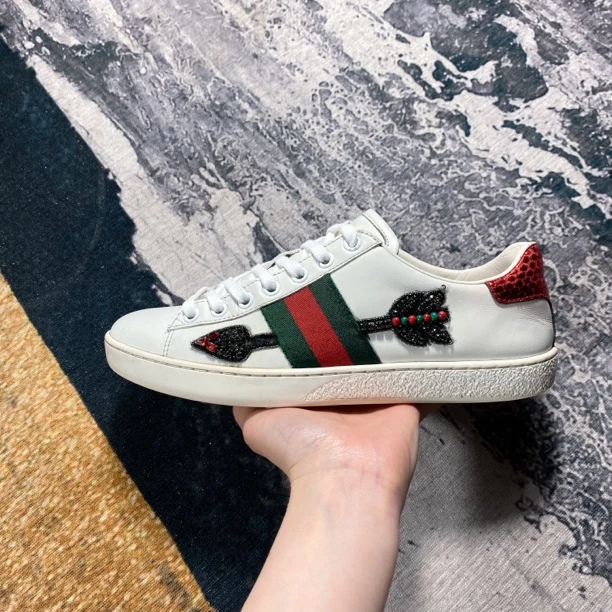 36码/Gucci Ace箭头刺绣小白鞋/无原盒/市场价3k/休闲鞋板鞋