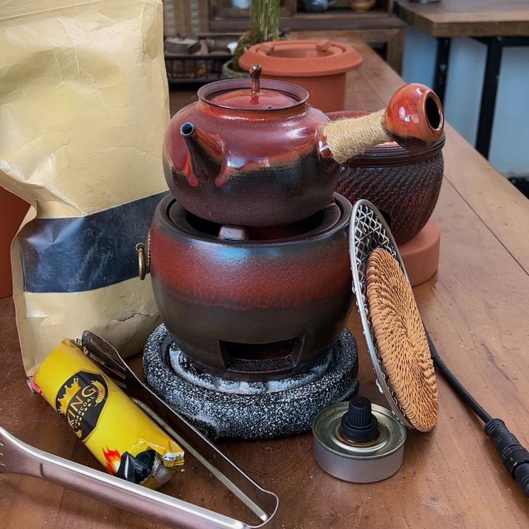 【闪购商品】复古炉加苹果壶9件套