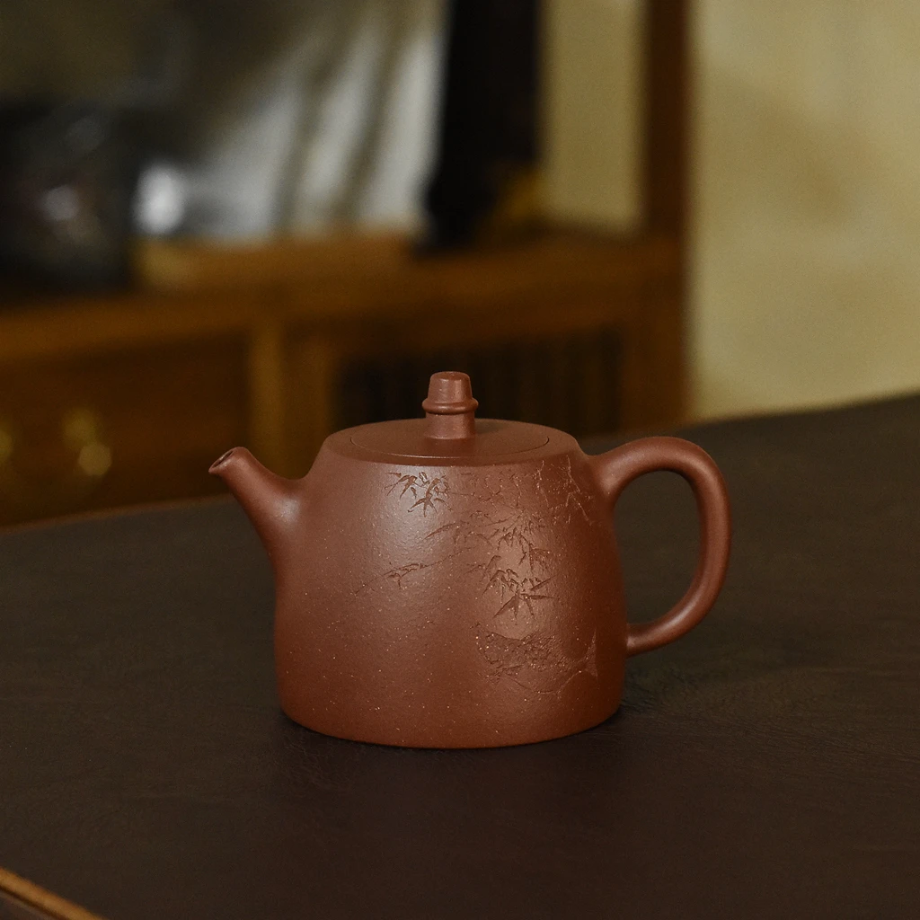 汉铎 220cc 原矿无添加羊角山紫泥 精工半手宜兴紫砂壶