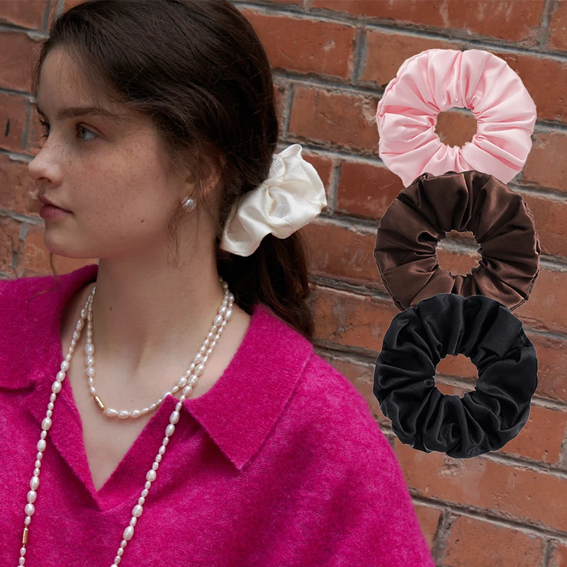 泡芙发圈｜法式复古真丝桑蚕丝ins风大号发饰头绳｜PJMINMARCH丝趣