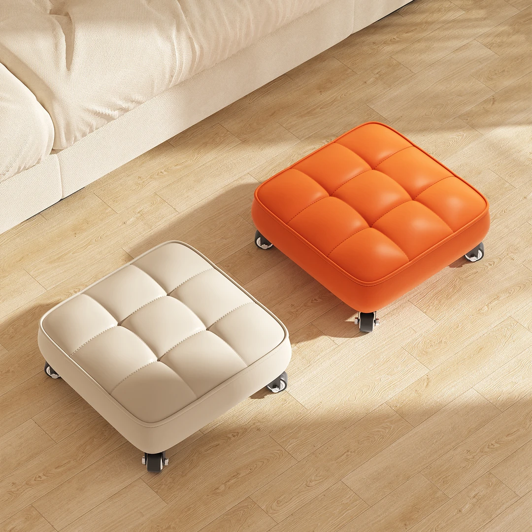 滑轮矮凳家用万向轮小凳子客厅带娃神器懒人美缝拆快递带轮方板凳