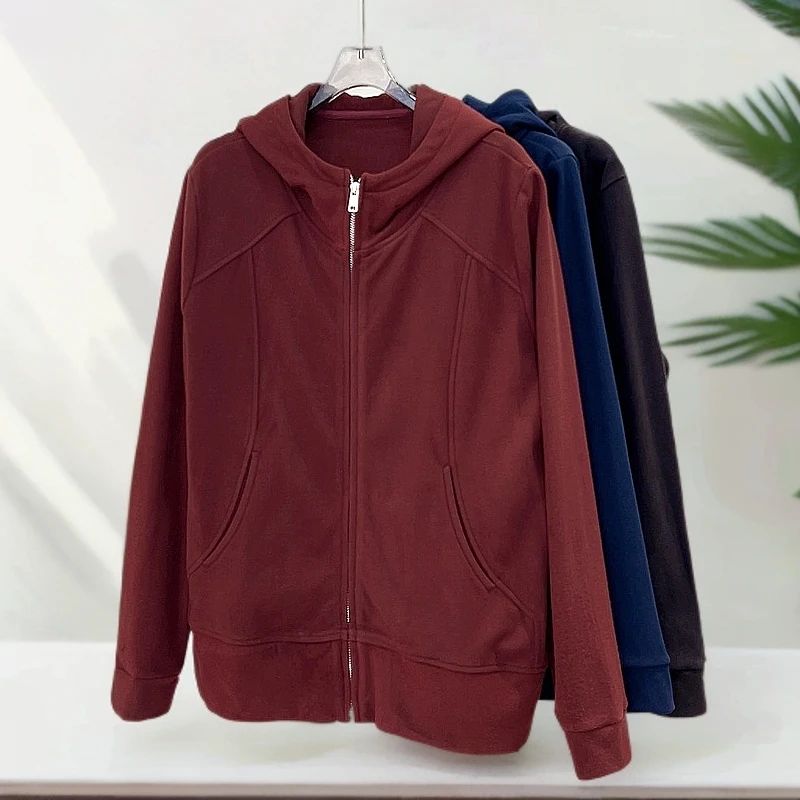 必魅德绒拉链外套2024秋冬新款帽衫遮肉显瘦百搭上衣女开衫69870