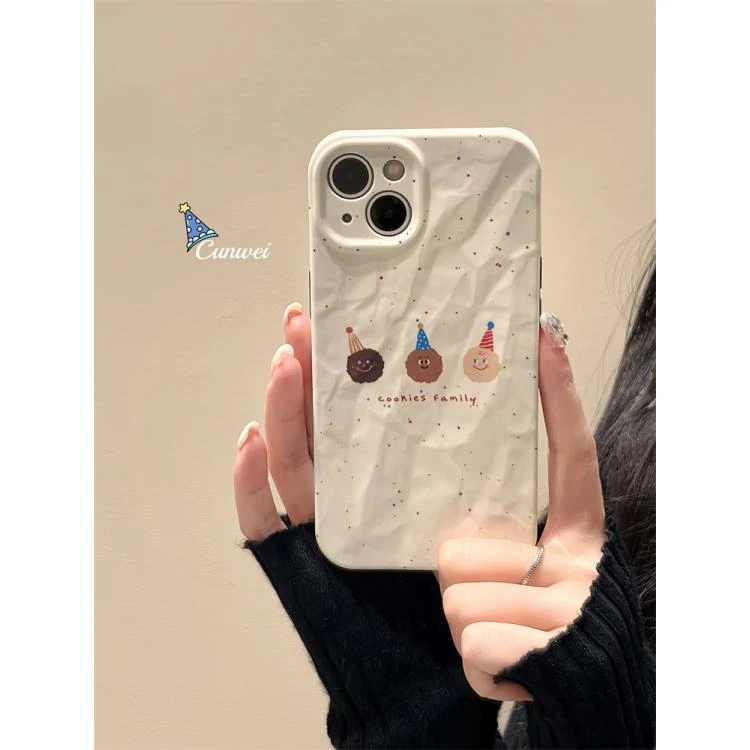 曲奇饼干苹果15手机壳全包iPhone14promax趣味13/11卡通12硅胶xr