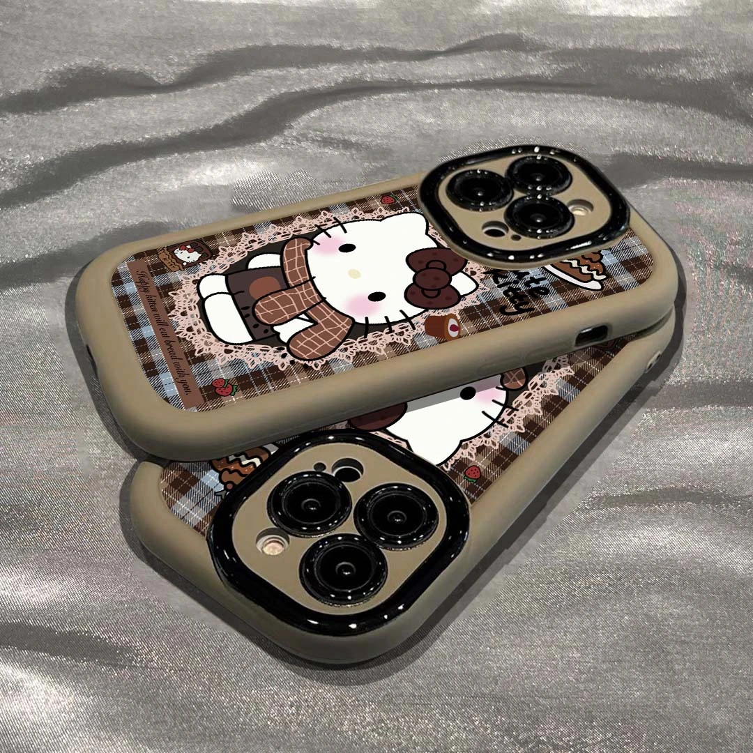 美拉德围巾蛋糕KT适用于苹果15手机壳iphone13/14promax防摔12/11