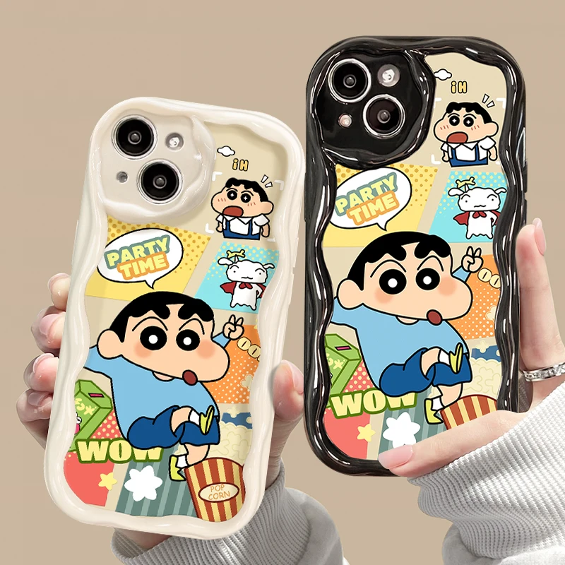 可爱蜡笔小新苹果15华为/vivo/oppo/小米iPhone14/13promax手机壳