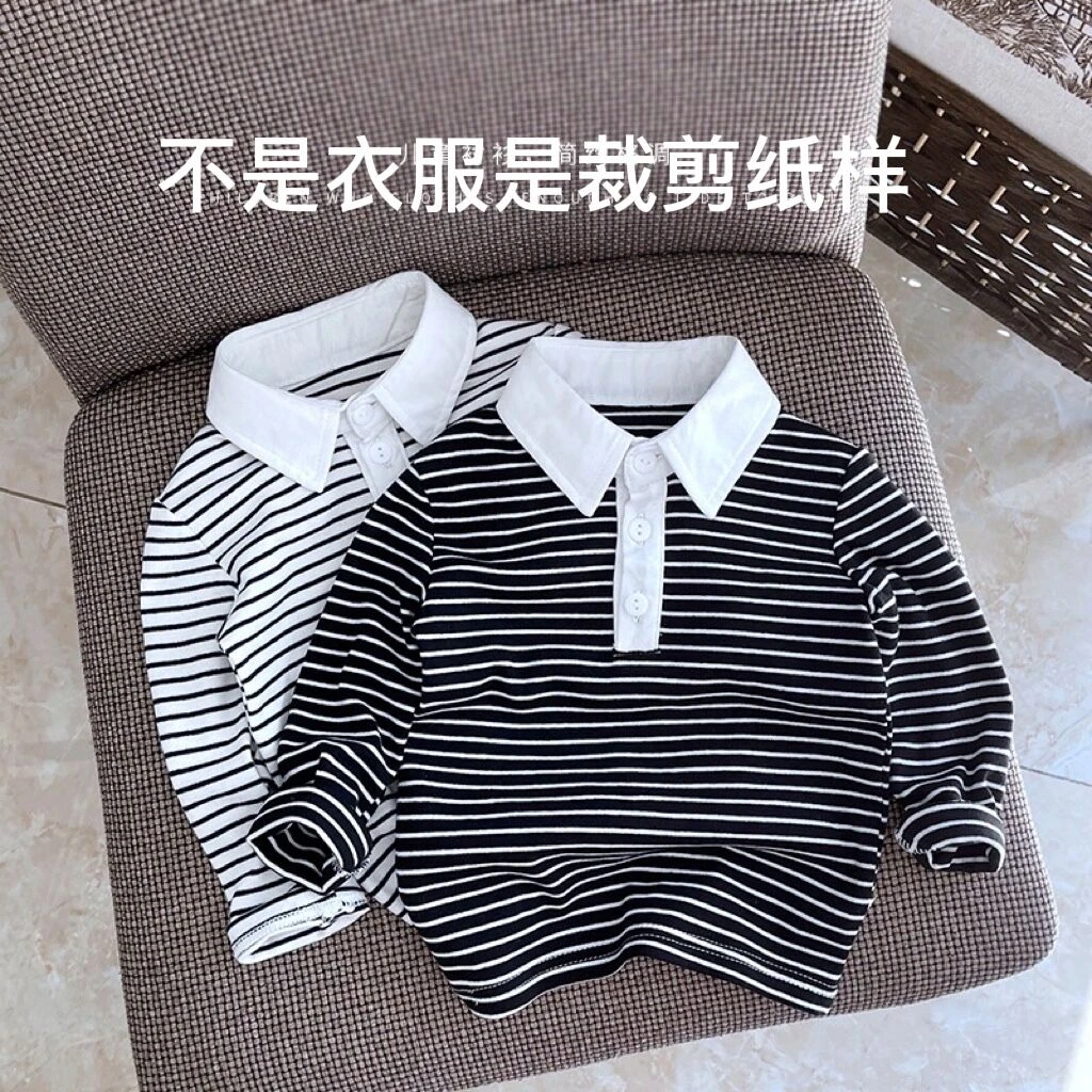 T9916纸样儿童长袖男女同款POLO衫T恤校服搭配裁剪纸样