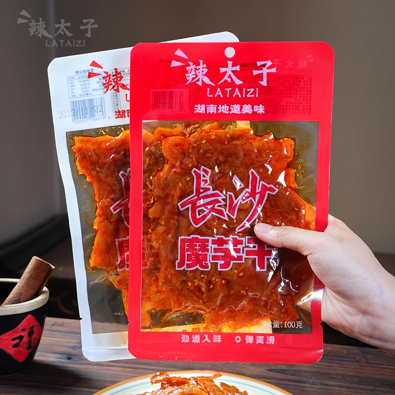 (魔芋干)100克一包湖南特色魔芋丝美味营养小吃香辣味有筋道
