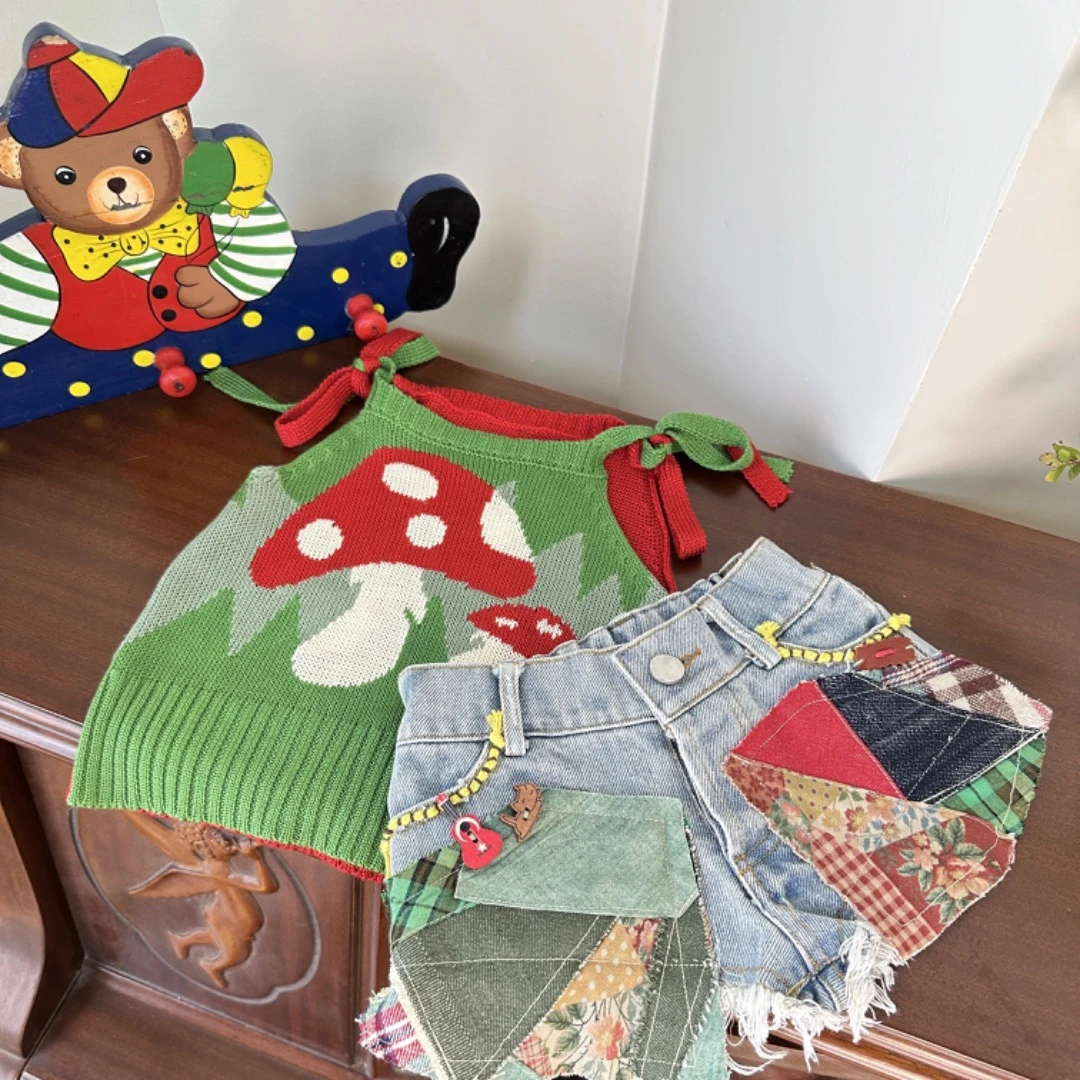 满29米飞｜时尚百搭童装连体包屁套装洋气针织夏季女宝韩版