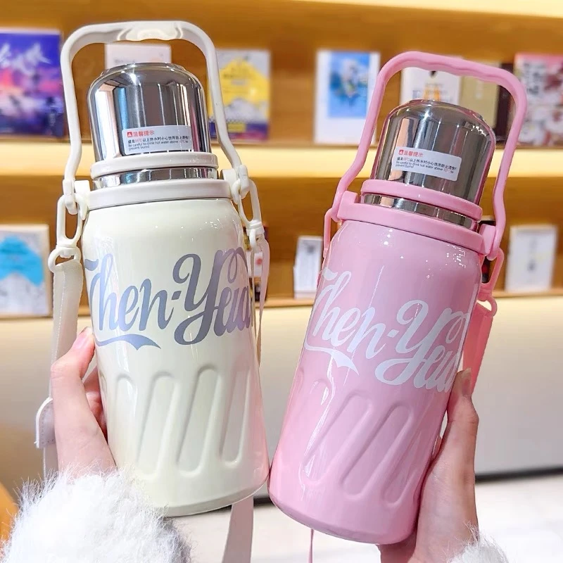 316不锈钢内胆可乐款手提保温壶保温杯