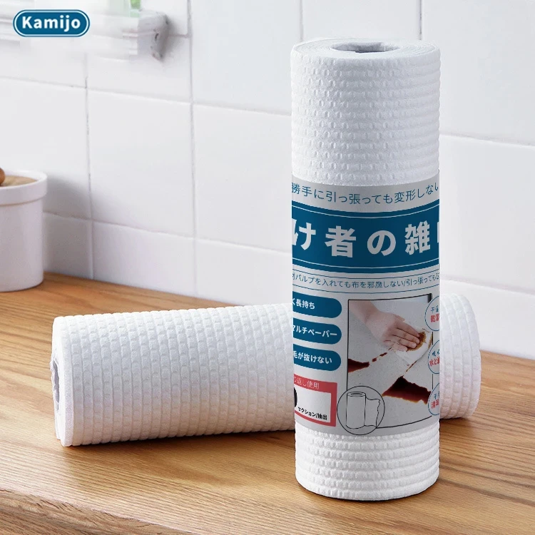 厨房天然木浆懒人抹布洗碗布一卷50片家用