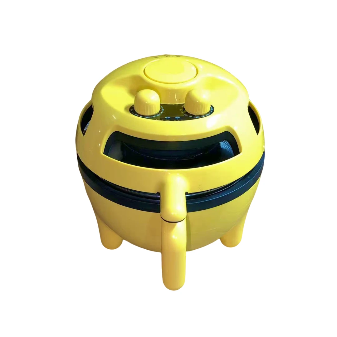 高颜值圆形外观旋钮式可视多功能8L空气炸锅