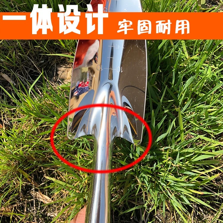 工具不锈钢小铁锹一体小型种花种菜铲子挖土园艺花铲加厚家用