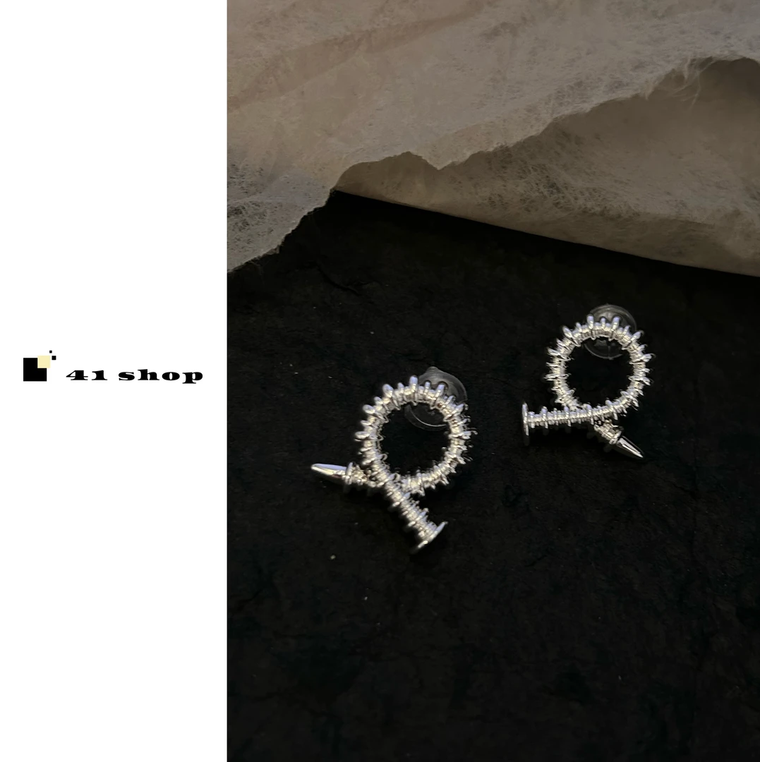 铜合金耳饰 A121钉子耳钉