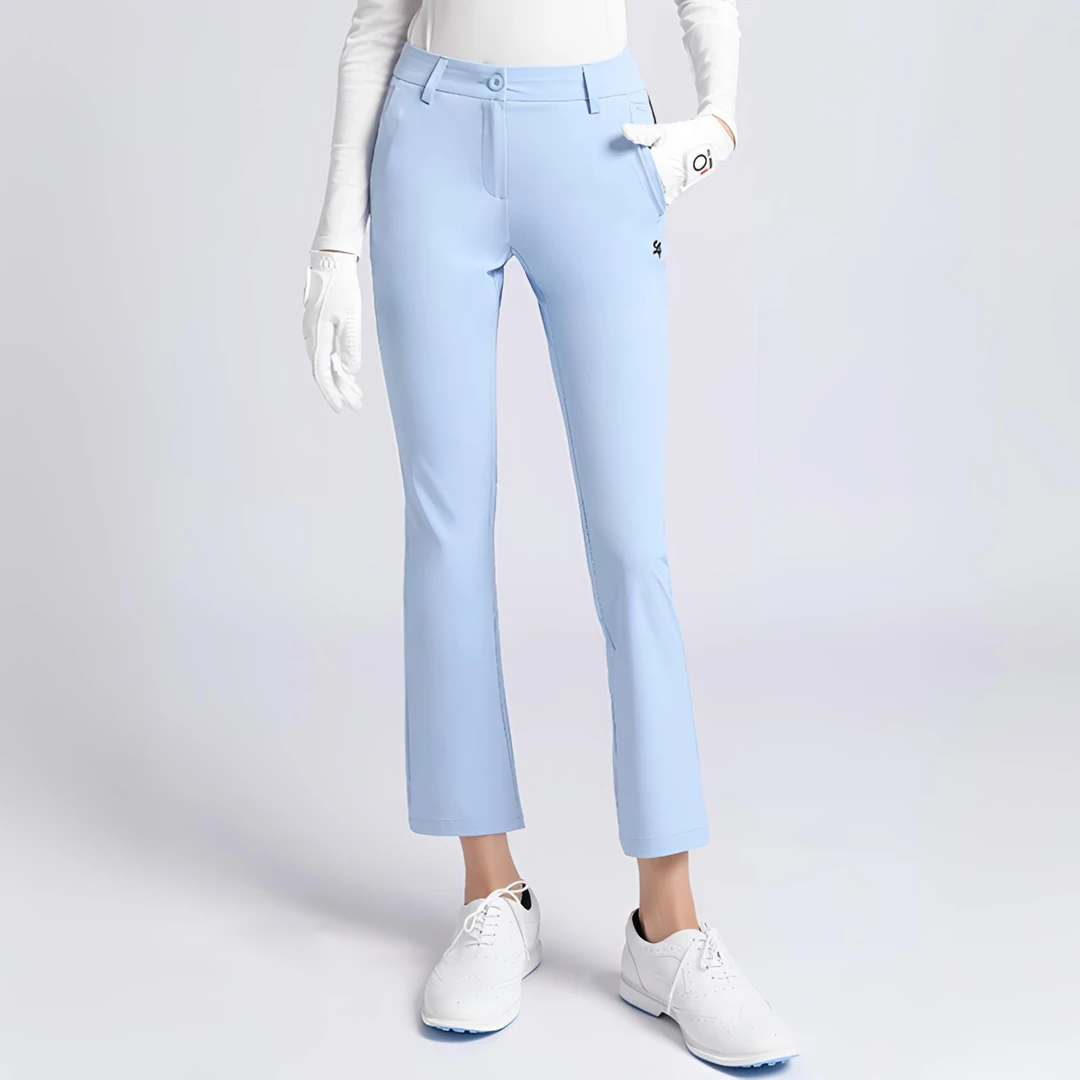 高尔夫运动夏季女长裤显瘦修身弹力高腰长裤速干休闲韩版运动球裤