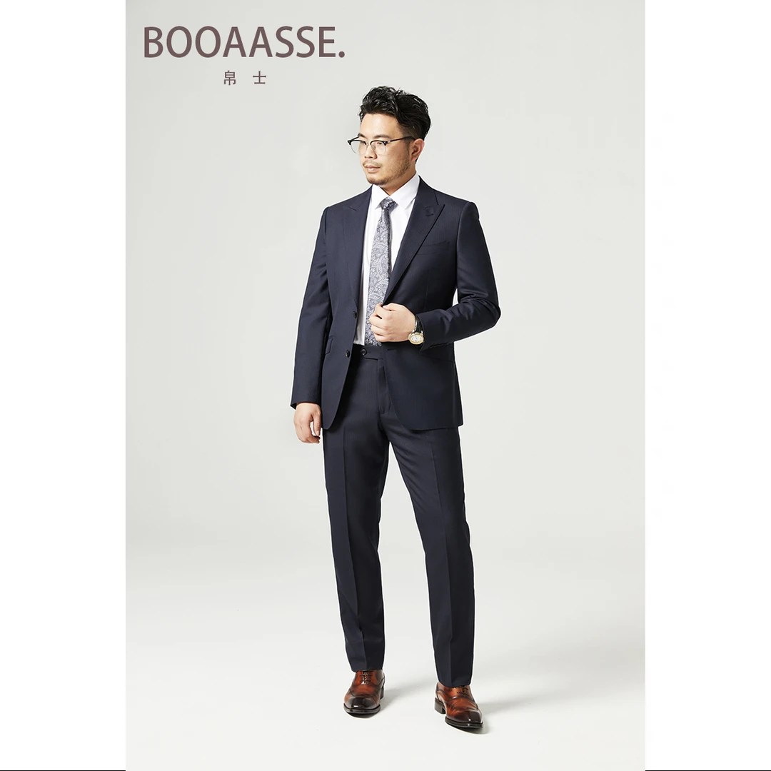 男士70绵羊毛西服套装/商务休闲四季款【BOOAASSE帛士】西装