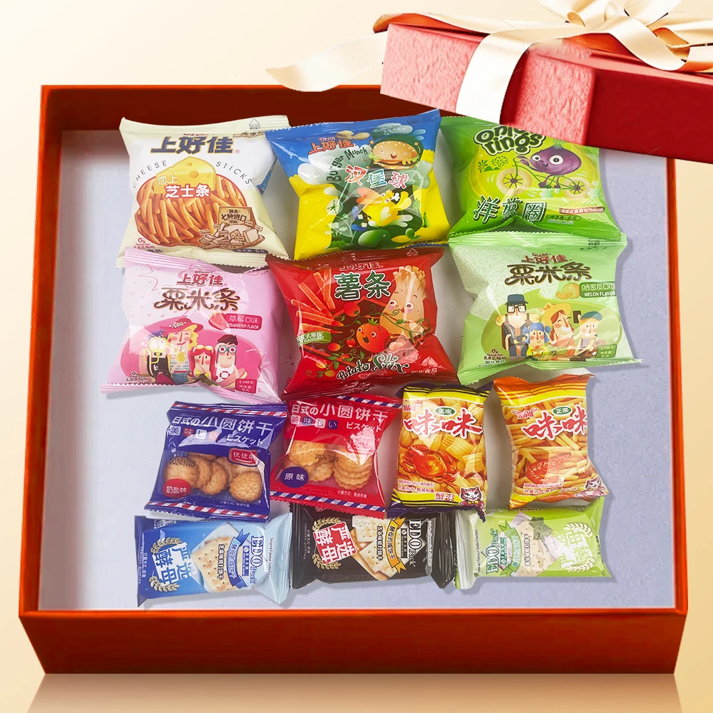 【膨化食品 对对碰】开袋即食休闲芝士条肥牛膨化小零食大礼包