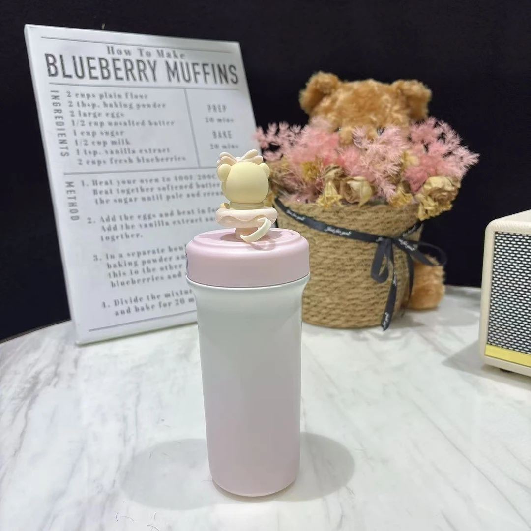 联名款保温杯陶瓷内胆咖啡杯女生可爱高颜值便携杯-HD 2108