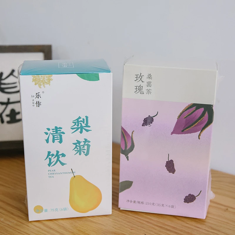 乐作｜花果茶组合 梨菊清饮代用茶 一袋可泡一壶盒装玫瑰桑葚茶