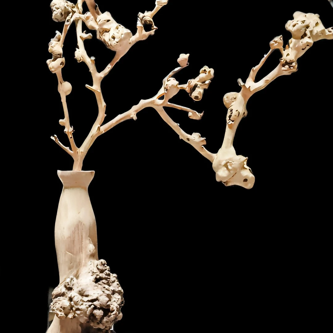 黑果木树瘤天然造型花瓶花枝