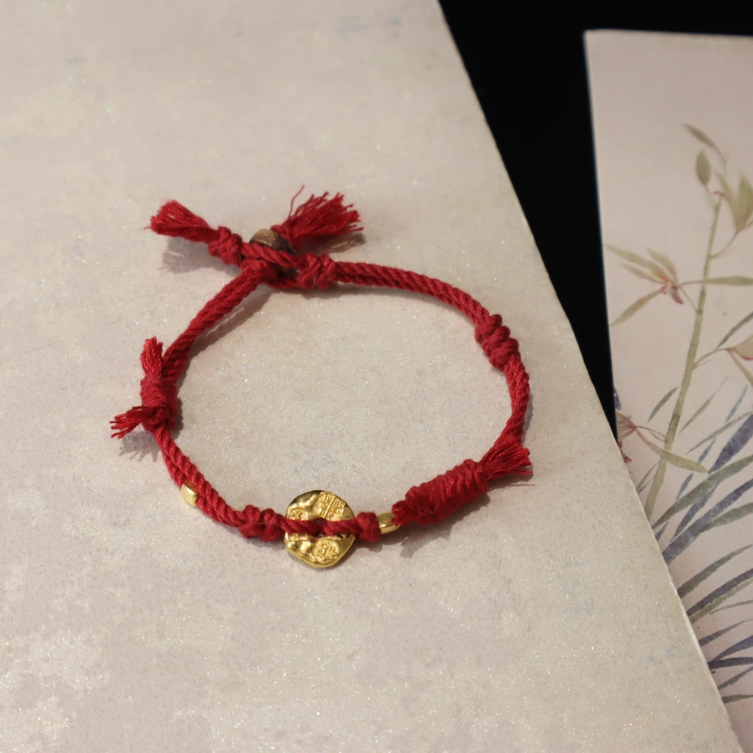 【岁岁平安】·似梓珠宝· 18K金红绳手链  SZCC2540516