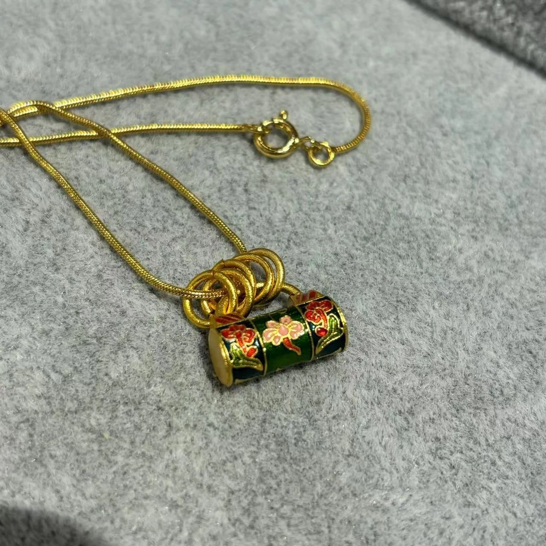 非金属项链 古法寿喜锁平安锁项链【哎呦配16974】