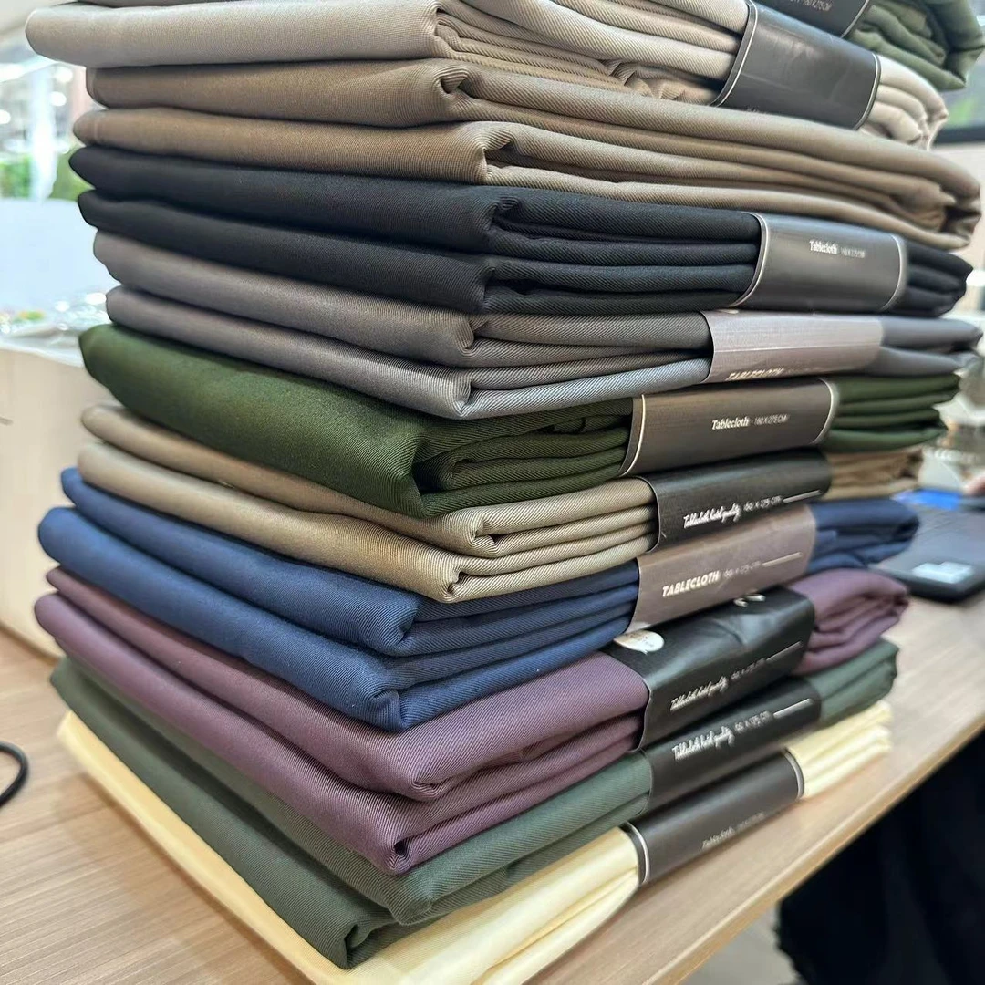 外贸长方形纯色轻奢高档桌布160x275cm【哎呦家17703】