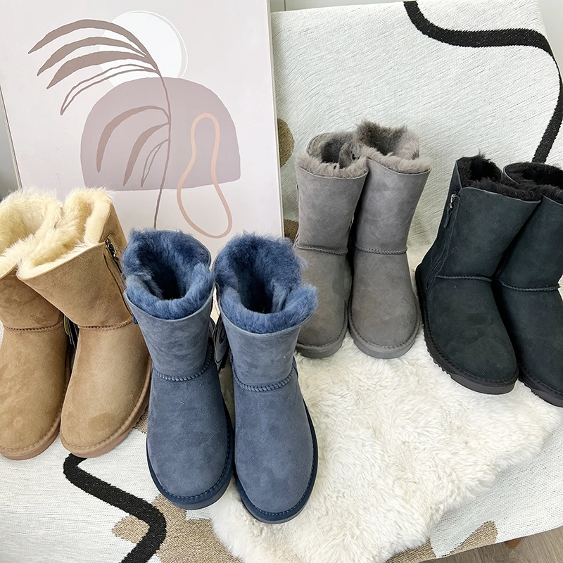 Tasman爱斯基摩系列澳洲美利奴中筒百搭时尚雪地靴【19984】