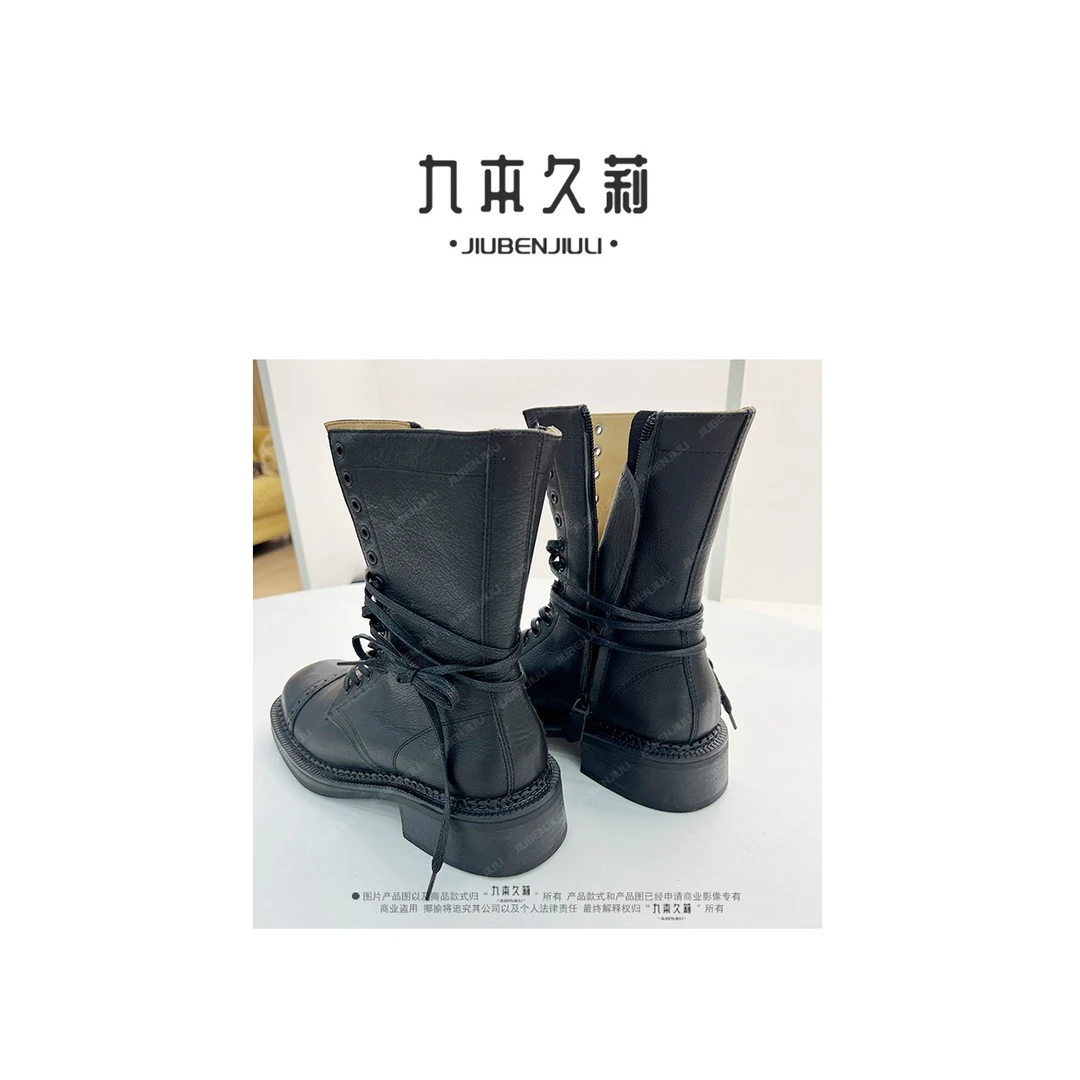 【正码正拍】中筒系带复古百搭马丁靴【19118】