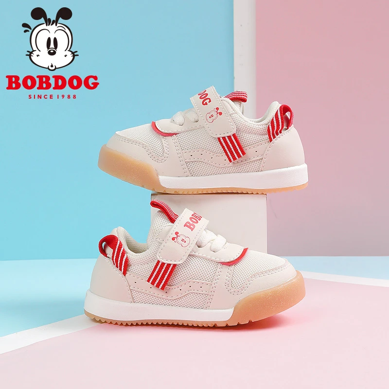 BOBDOG/巴布豆童鞋春秋小童宝宝学步鞋1-3岁婴幼儿软底透气鞋子