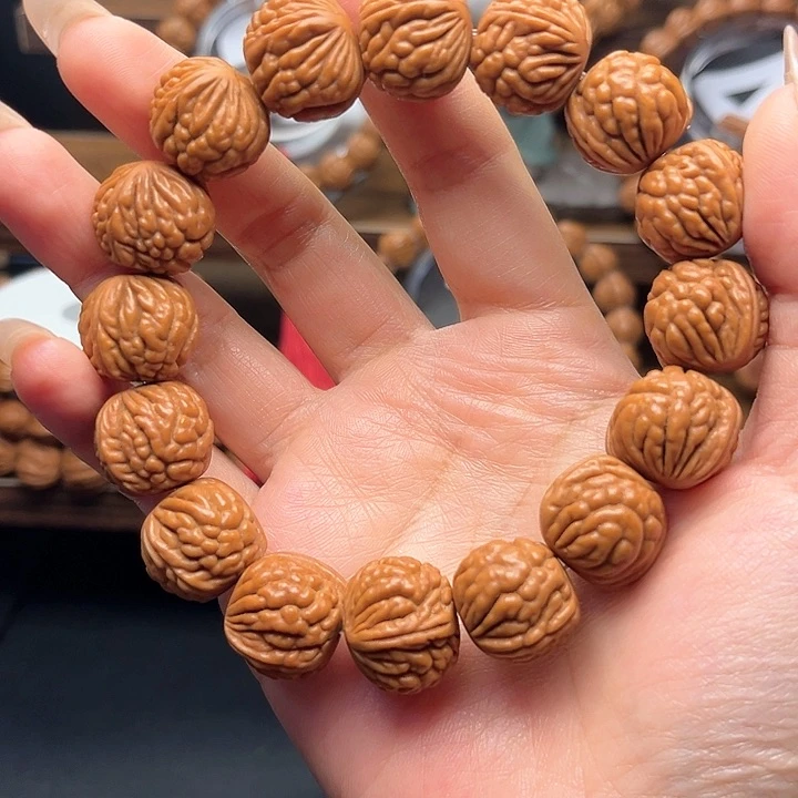 桃核手串秦岭龙纹荔枝纹