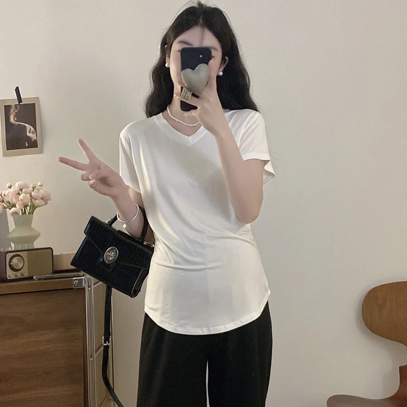 孕妇装上衣显瘦夏季圆领设计感小众简约春夏韩版修身