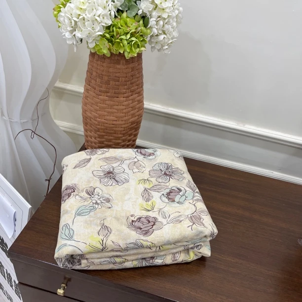 【水墨花韵】大牛货 重磅草木染汉麻拼缝 麻席230*260左右