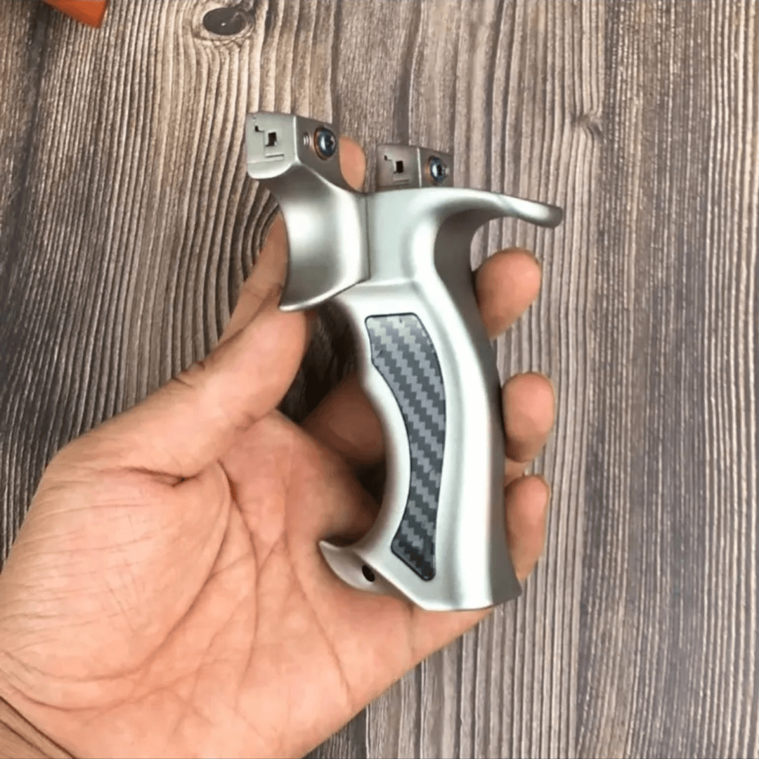 弓途盖世英雄弹弓正品快压扁皮不锈钢高精度免绑户外射击弹工架子