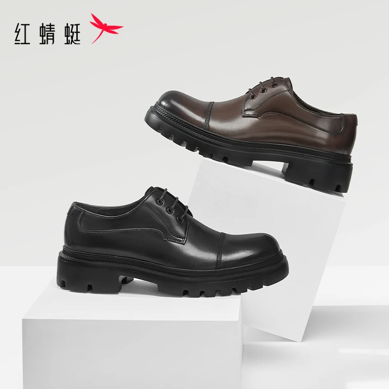 红蜻蜓正装皮鞋2025新款男鞋轻便增高商务皮鞋结婚鞋新郎鞋男士