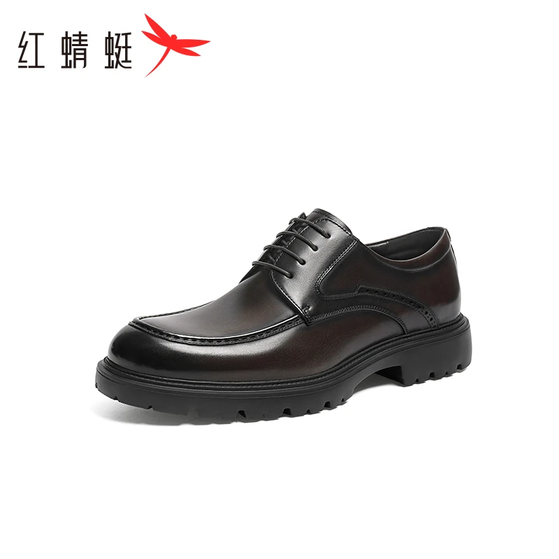 红蜻蜓皮鞋男2025新款男士正装皮鞋高端商务皮鞋结婚新郎男鞋