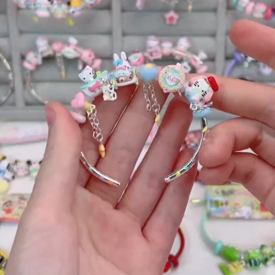 手镯款kt小兔子组合手绘珠DIY