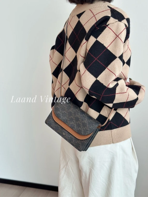 95新 Celine/思琳 老花斜挎包/06003/Laand中古