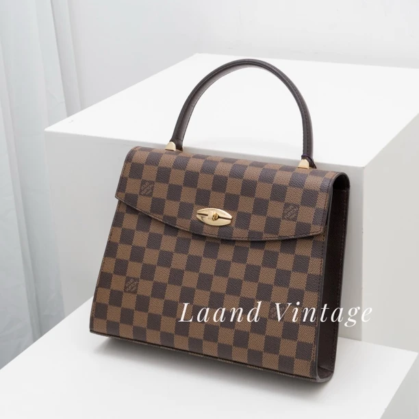 95新 LouisVuitton/路易威登 棋盘格Kelly包/05694/Laand中古
