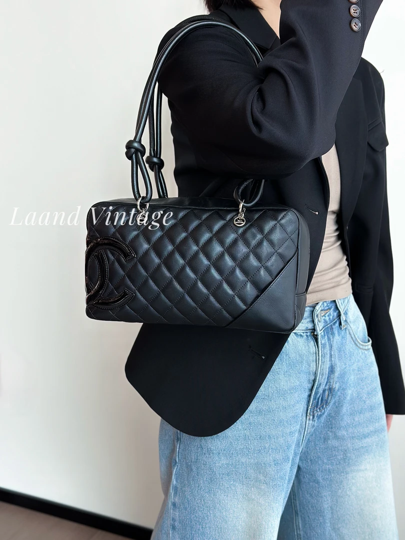 95新 Chanel/香奈儿 黑色康鹏枕头包包/05946/Laand中古