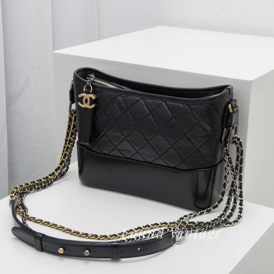 95新 Chanel/香奈儿 黑色流浪包/06075/Laand中古