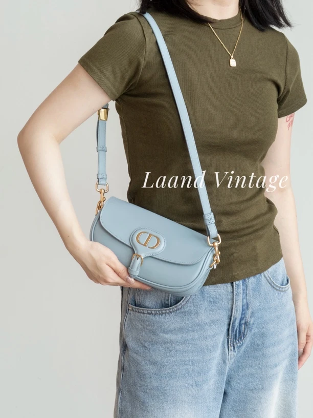 95新 DIOR/迪奥 雾霾蓝bobby包包/04915/Laand中古