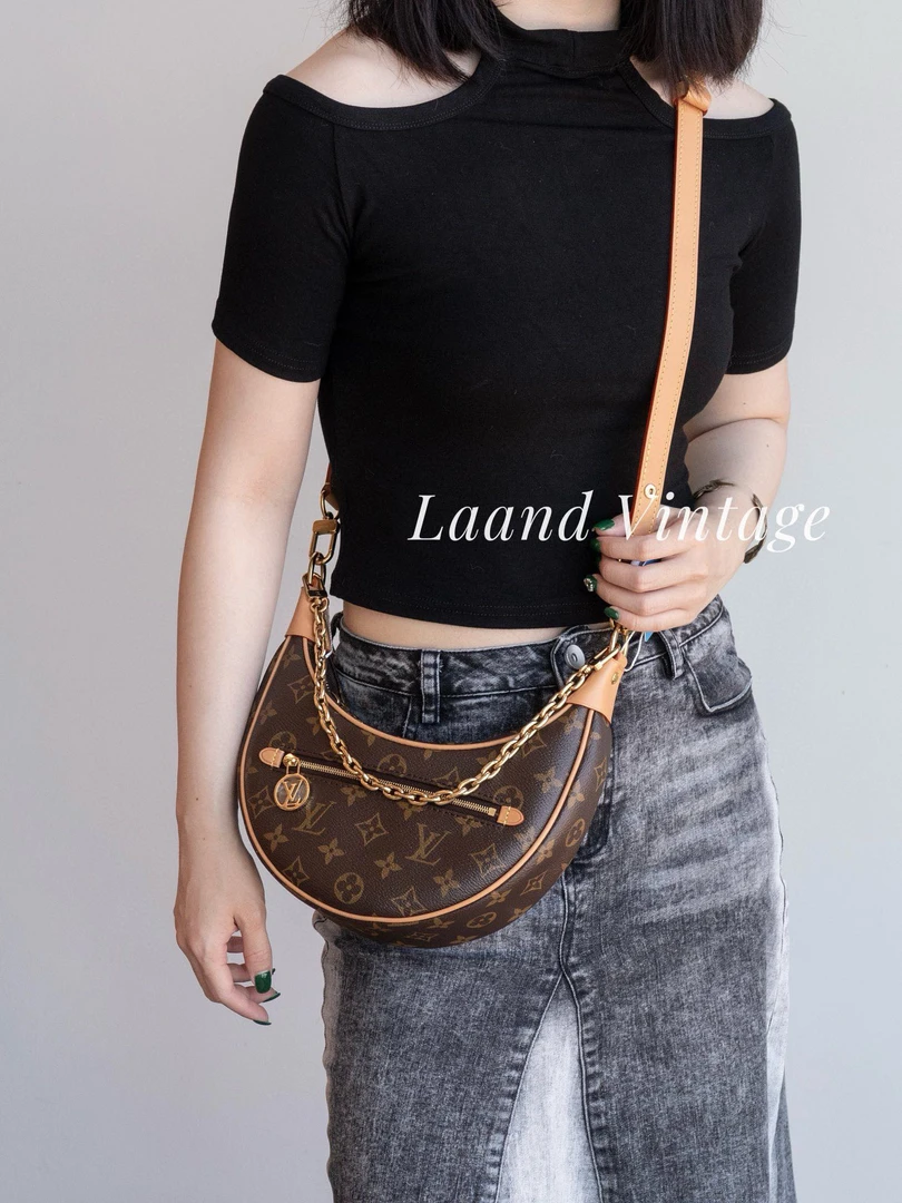 95新 LouisVuitton/路易威登 LV老花loop月亮包包/06315/Laand
