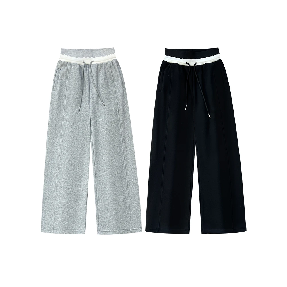 【新品上市】舒适加绒高腰保暖舒适休闲裤女潮流垂感抽绳女裤KZ1311