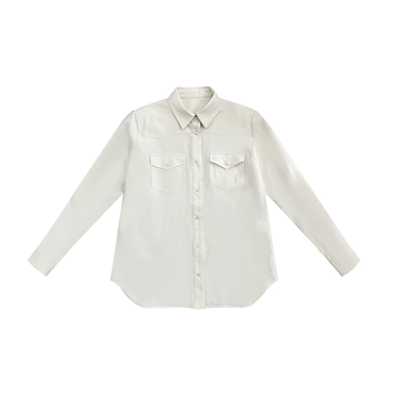 【新品上市】轻奢时尚休闲百搭长袖衬衫简约纯色舒适透气衬衣CS0905