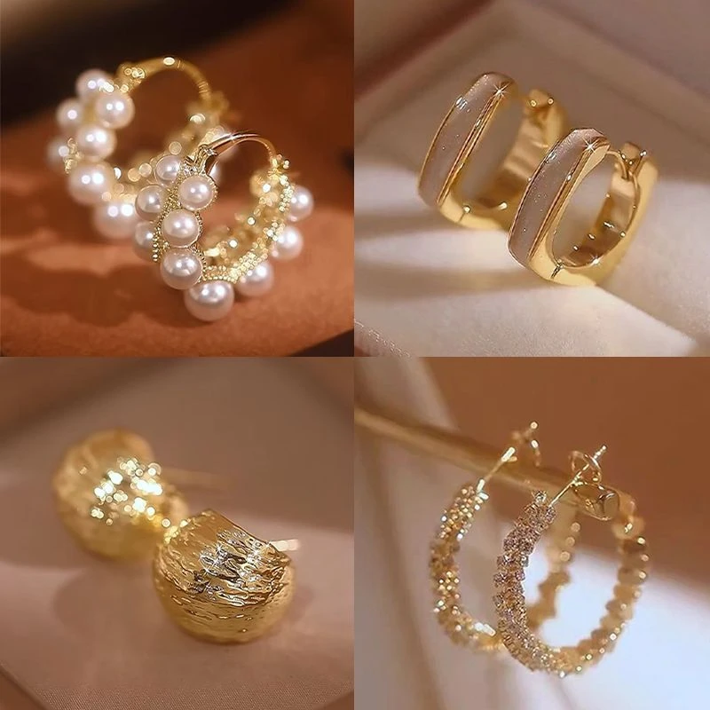 耳环圈圈耳扣轻奢小众设计高级感耳钉2024新款独特复古耳饰女