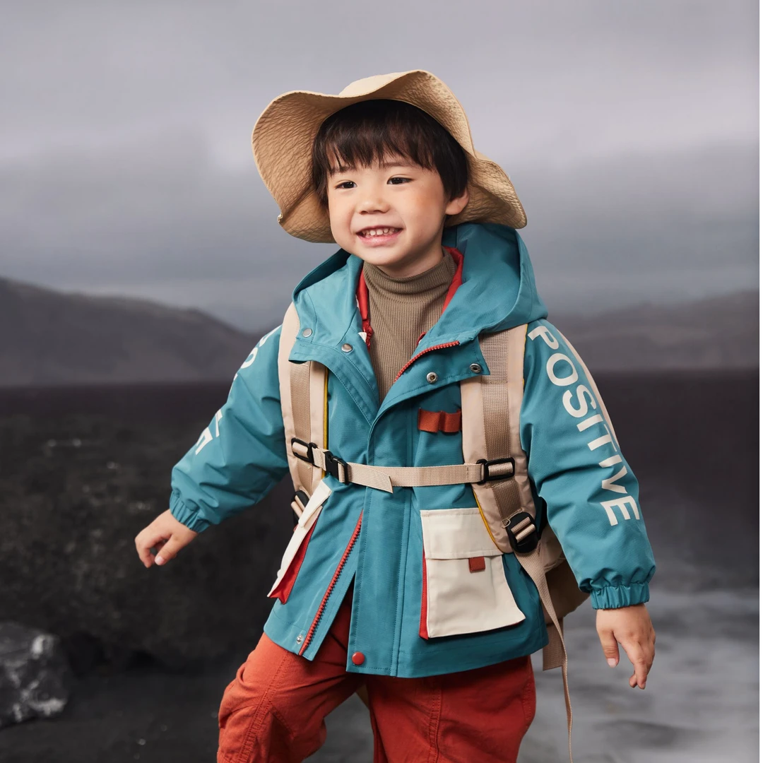 乐眸竖条拼接字母印花两件套#34182412时尚宝宝加厚保暖冬季儿童